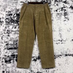 Uniqlo Mens Corduroy Pants Size Medium 30 Waist Brown Straight Leg Stretch